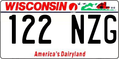 WI license plate 122NZG