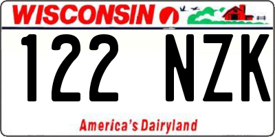 WI license plate 122NZK