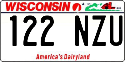 WI license plate 122NZU