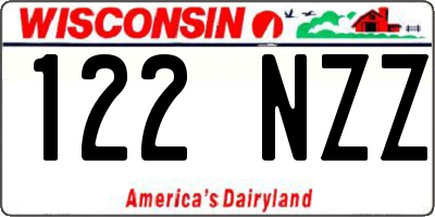 WI license plate 122NZZ