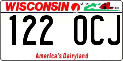 WI license plate 122OCJ