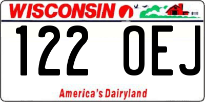 WI license plate 122OEJ