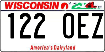 WI license plate 122OEZ
