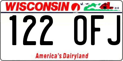 WI license plate 122OFJ