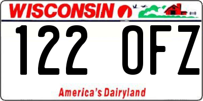 WI license plate 122OFZ