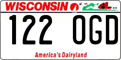 WI license plate 122OGD