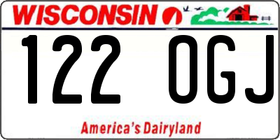 WI license plate 122OGJ