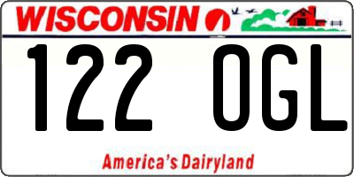 WI license plate 122OGL