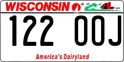WI license plate 122OOJ