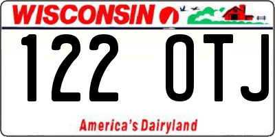 WI license plate 122OTJ
