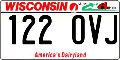 WI license plate 122OVJ