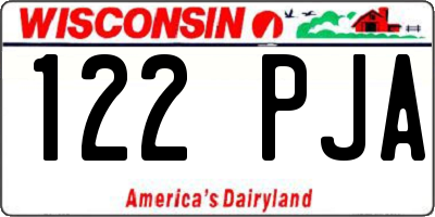 WI license plate 122PJA