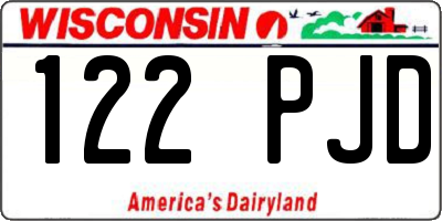 WI license plate 122PJD
