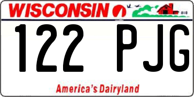 WI license plate 122PJG
