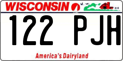 WI license plate 122PJH