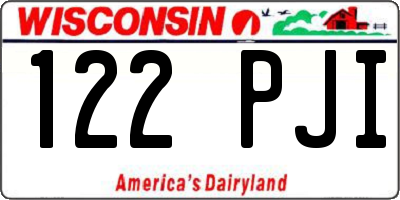 WI license plate 122PJI