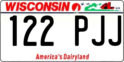 WI license plate 122PJJ