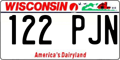 WI license plate 122PJN