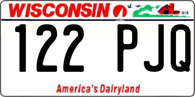 WI license plate 122PJQ