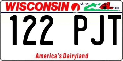 WI license plate 122PJT