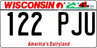 WI license plate 122PJU