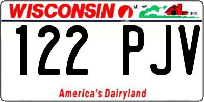 WI license plate 122PJV