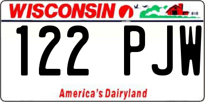 WI license plate 122PJW