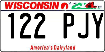 WI license plate 122PJY