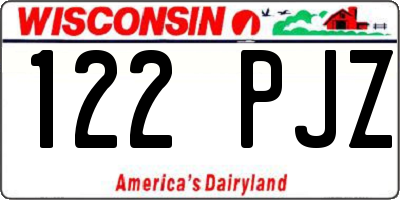WI license plate 122PJZ
