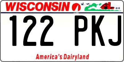 WI license plate 122PKJ
