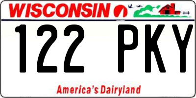 WI license plate 122PKY