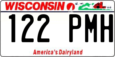 WI license plate 122PMH