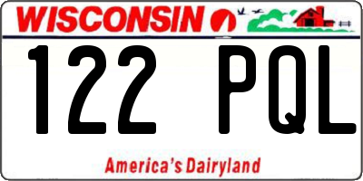 WI license plate 122PQL