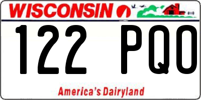 WI license plate 122PQO