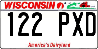 WI license plate 122PXD