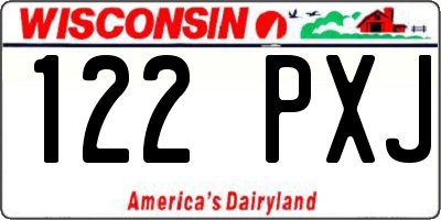 WI license plate 122PXJ