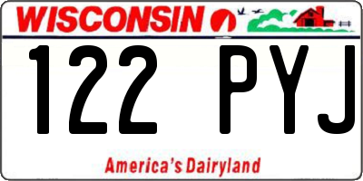 WI license plate 122PYJ