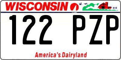 WI license plate 122PZP
