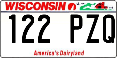 WI license plate 122PZQ