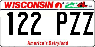 WI license plate 122PZZ