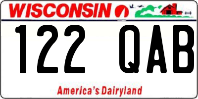 WI license plate 122QAB