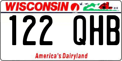 WI license plate 122QHB