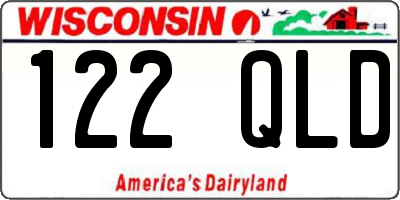WI license plate 122QLD