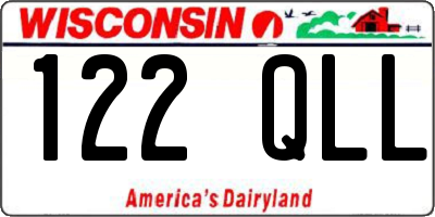 WI license plate 122QLL