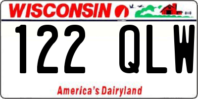 WI license plate 122QLW