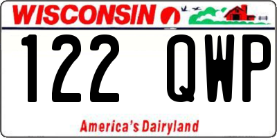 WI license plate 122QWP