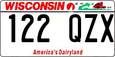 WI license plate 122QZX