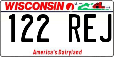 WI license plate 122REJ