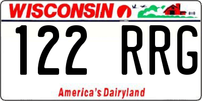 WI license plate 122RRG