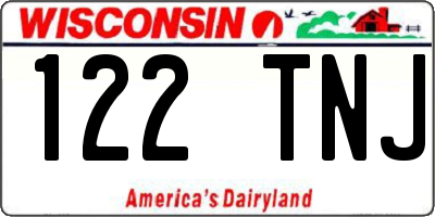 WI license plate 122TNJ